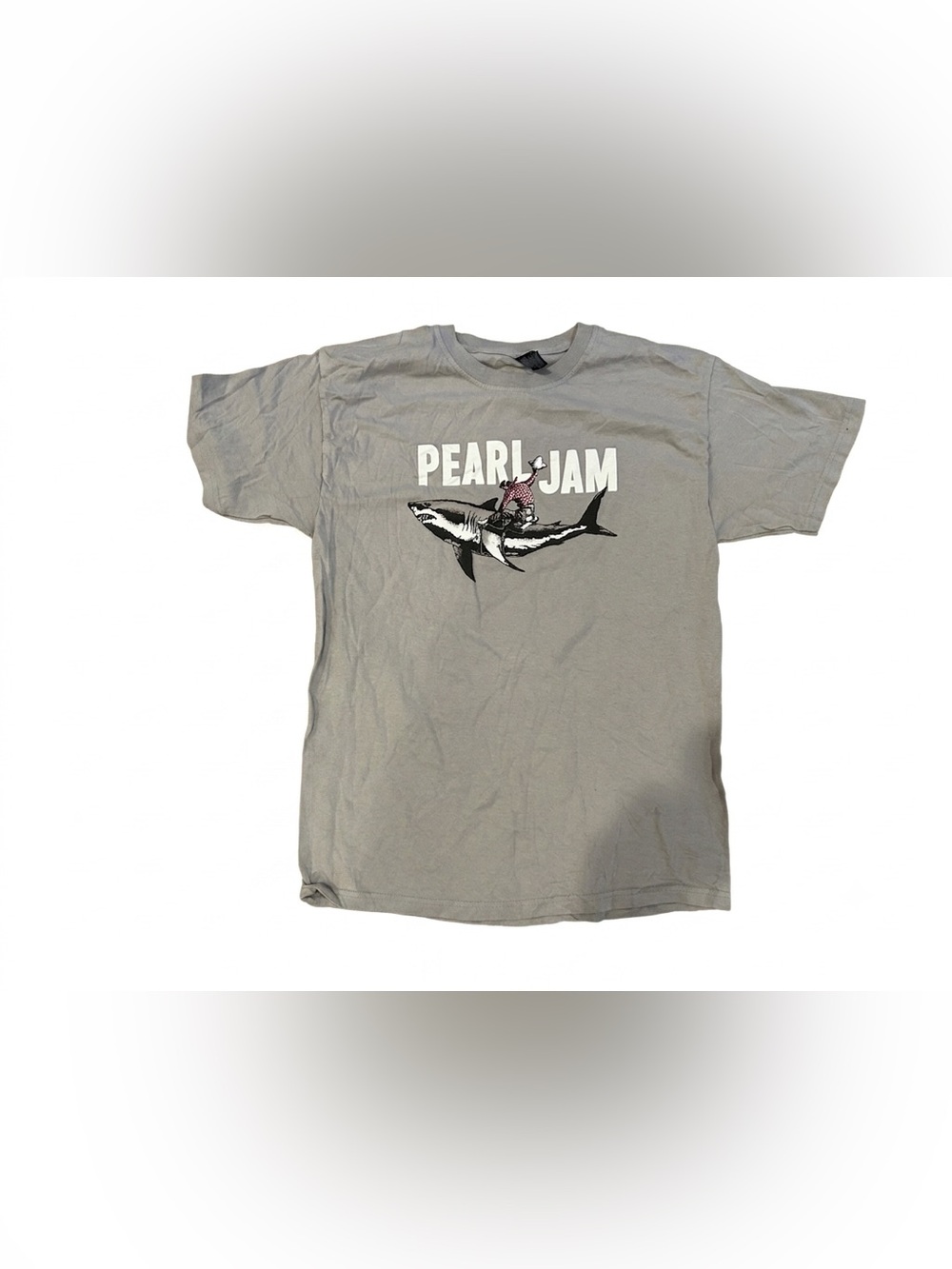 Pearl Jam Shark Rider Grey Band T-Shirt Size Medium Men's - Used